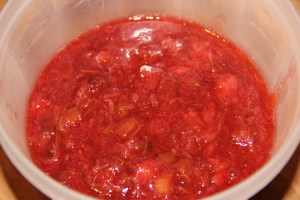 Danish rød grød, which roughly translates as "red porridge"